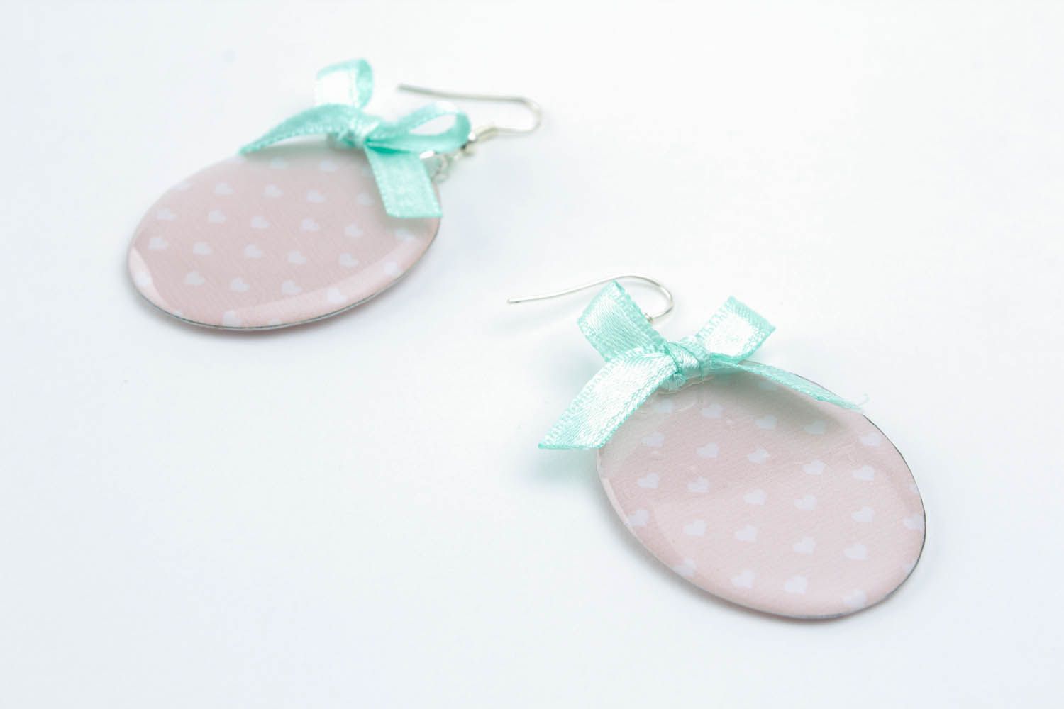 Round earrings with bows photo 3