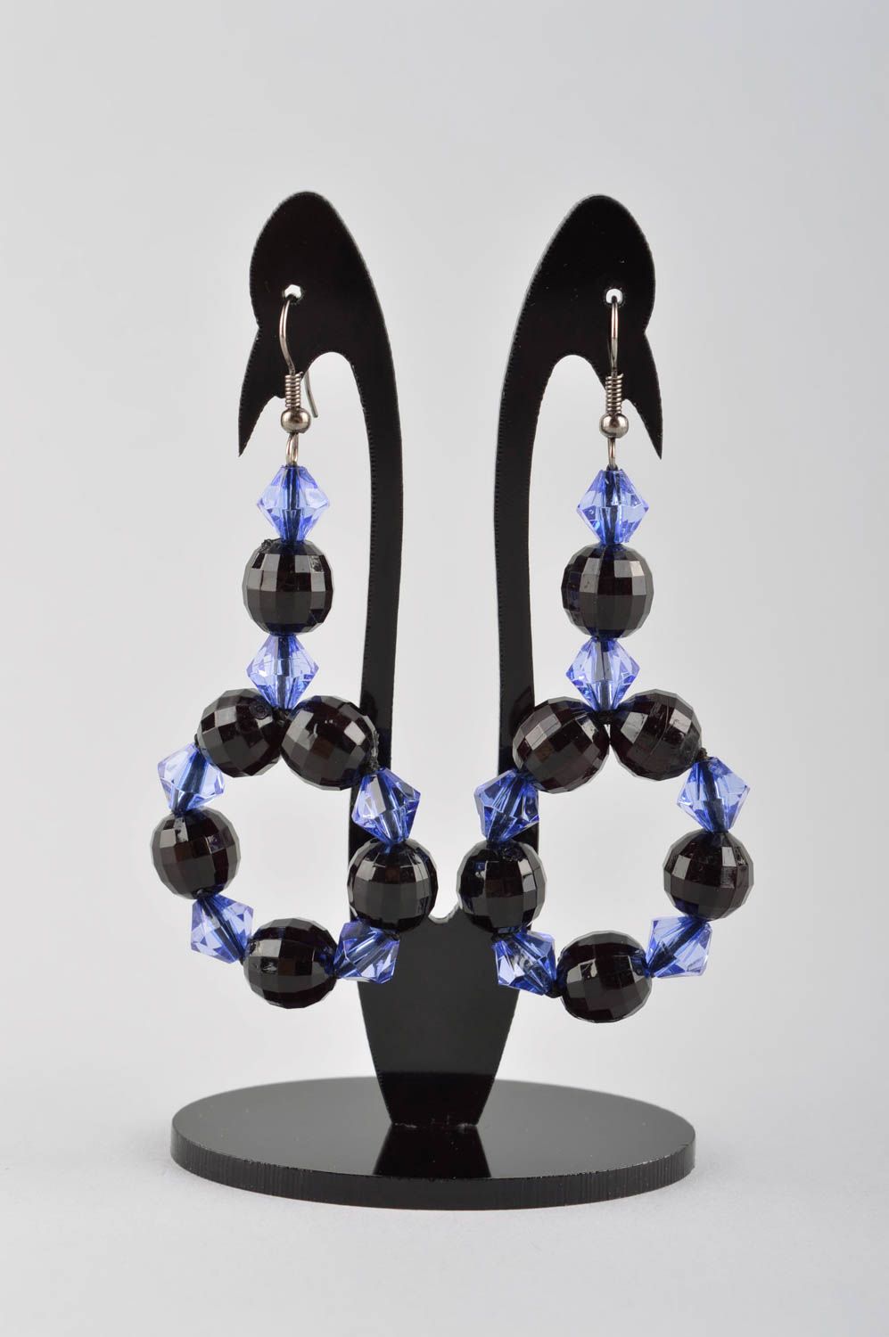 Künstler Mode Schmuck handgemachte Ohrringe schwarz blau Schmuck Ohrringe foto 2