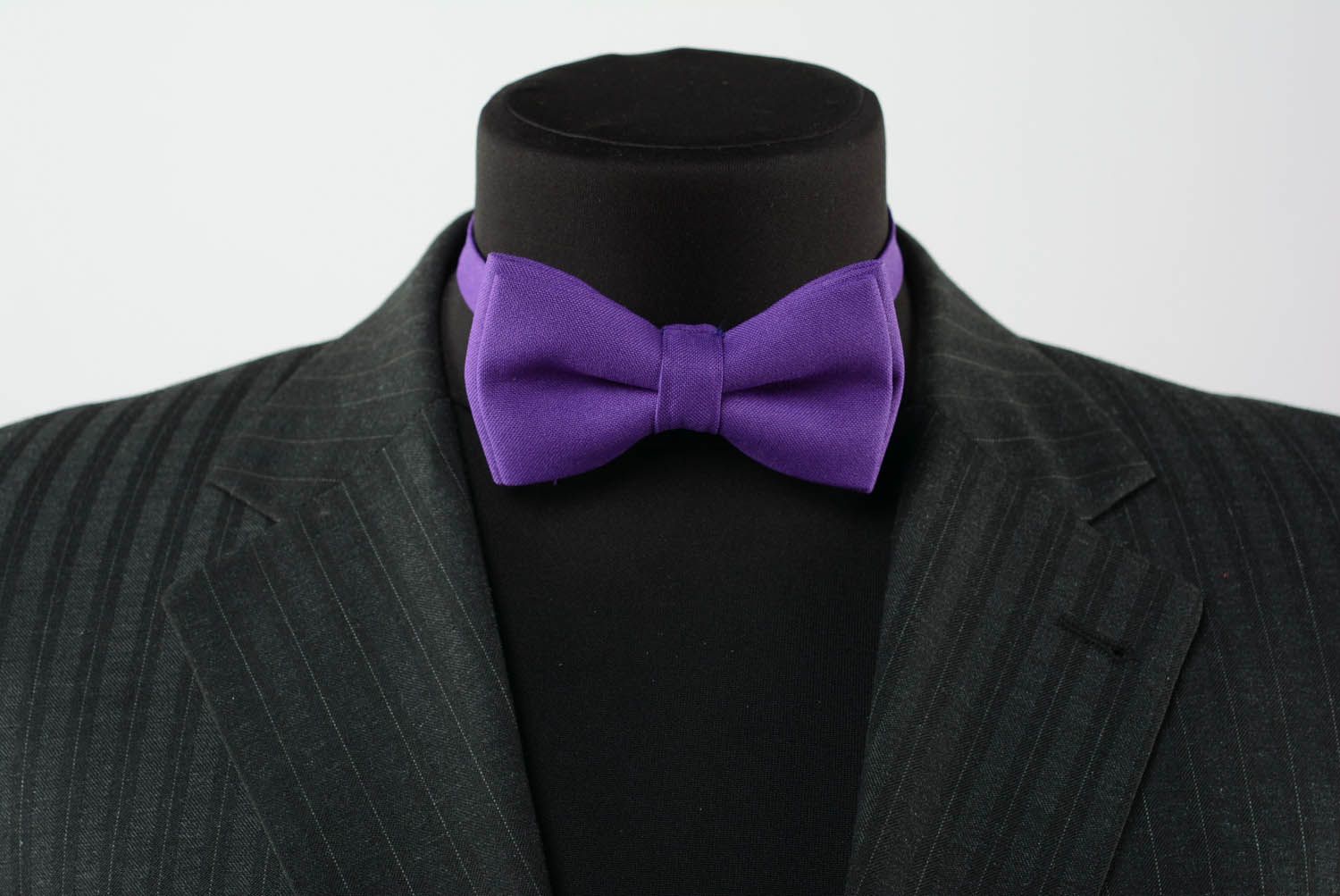 Men's fabric bow tie Indigo photo 2