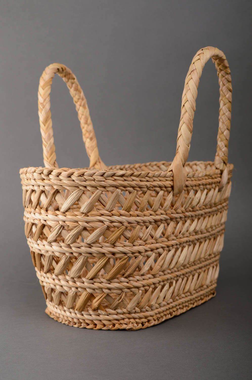 Designer reedmace basket purse photo 4