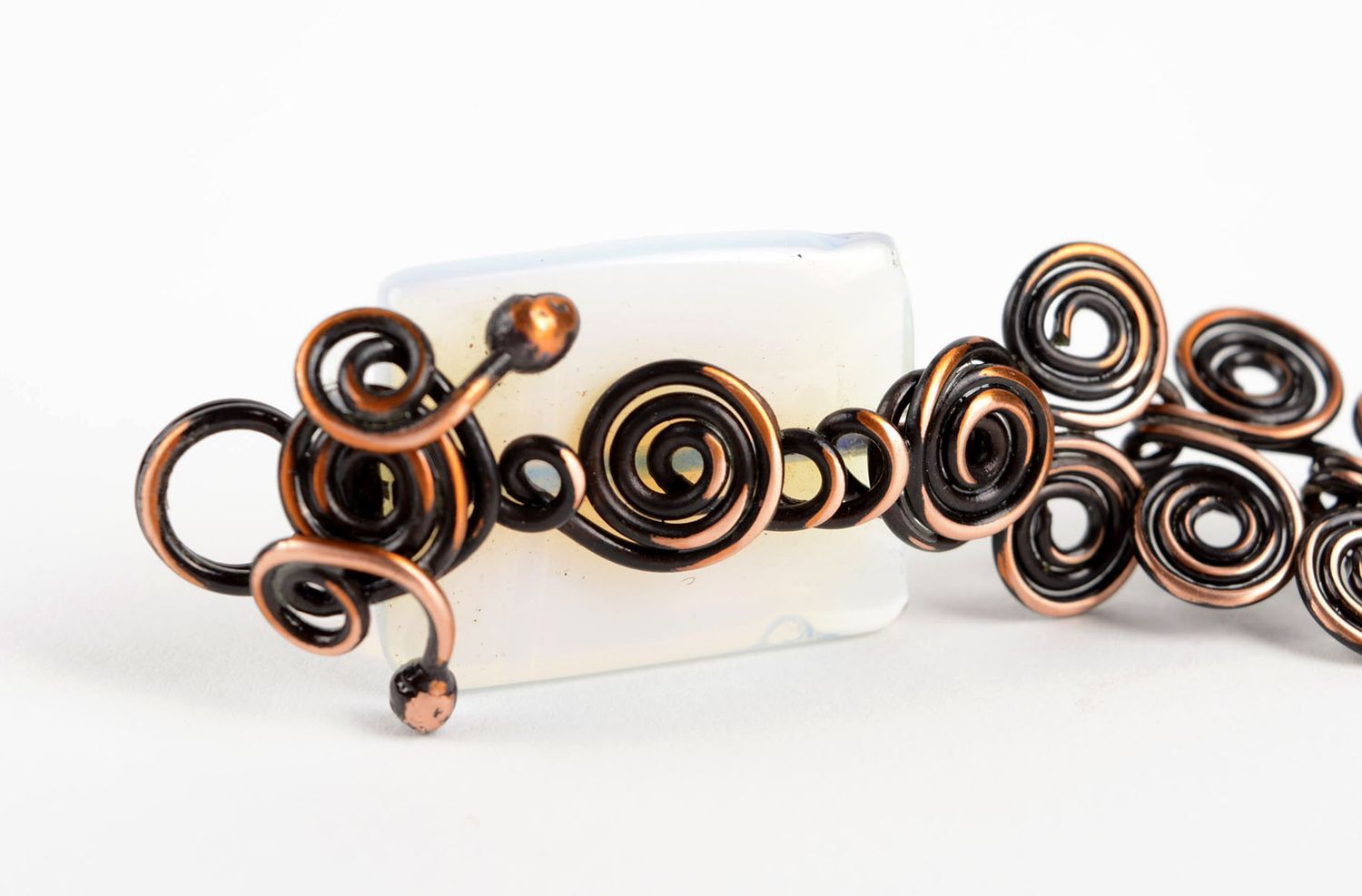 Künstlerisches Kupfer Armband handmade Designer Schmuck Frauen Accessoire  foto 4