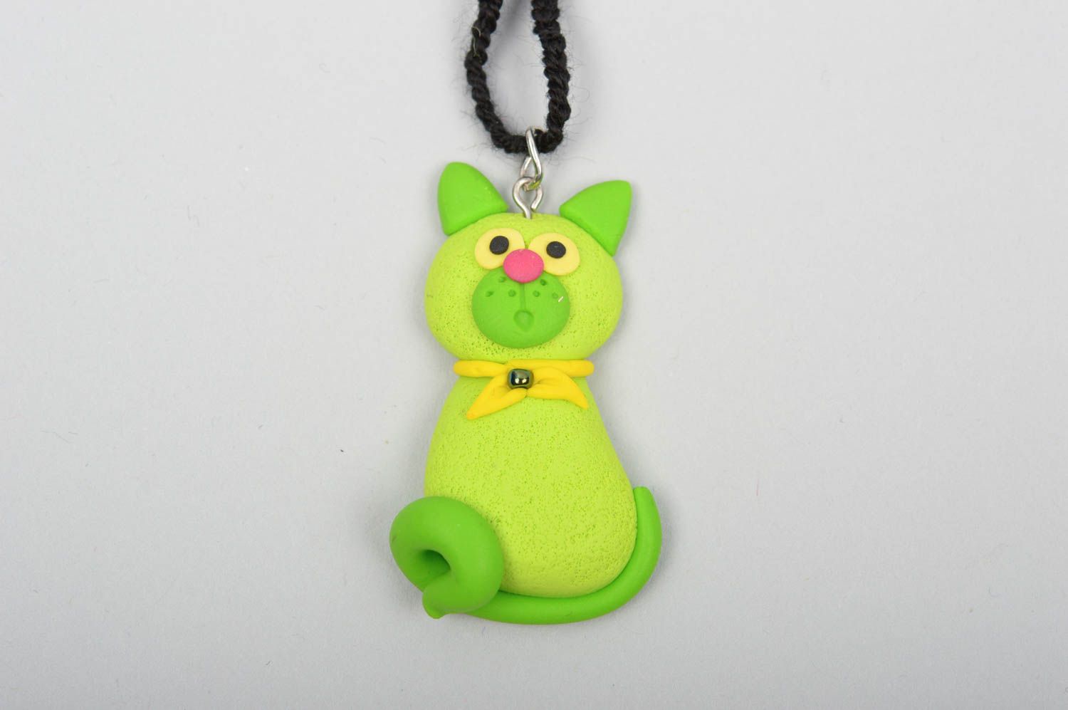 Homemade jewelry polymer clay pendant necklace kids accessories presents for her photo 1
