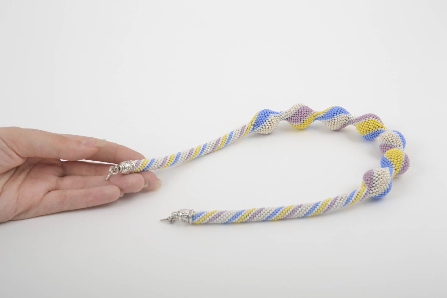Schmuck aus Rocailles Halskette handmade Collier für Frauen zart einzigartig foto 5