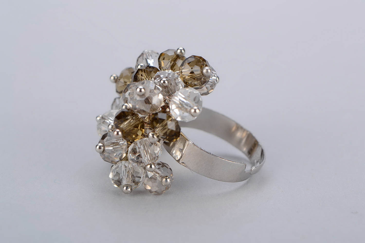 Ring with Czech crystal photo 1