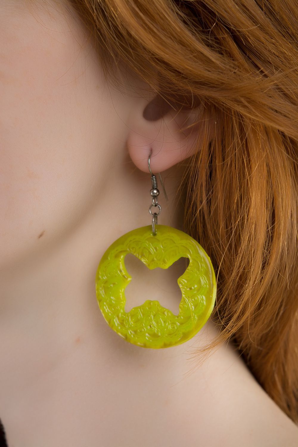 Earrings made of polymer clay  photo 1