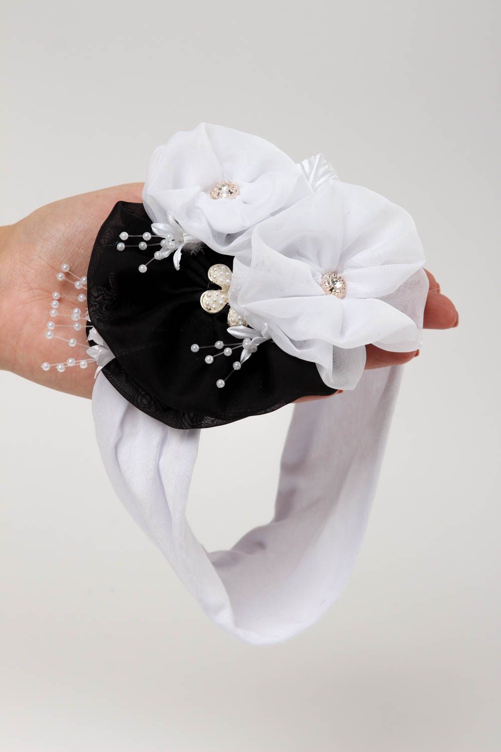 Handgemachter Schmuck Haarband mit Blumen Accessoire für Frauen Haar Schmuck foto 5