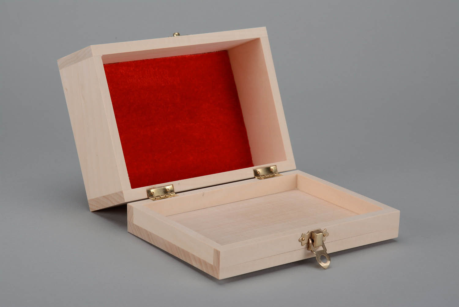 Wooden blank box for crafts photo 1