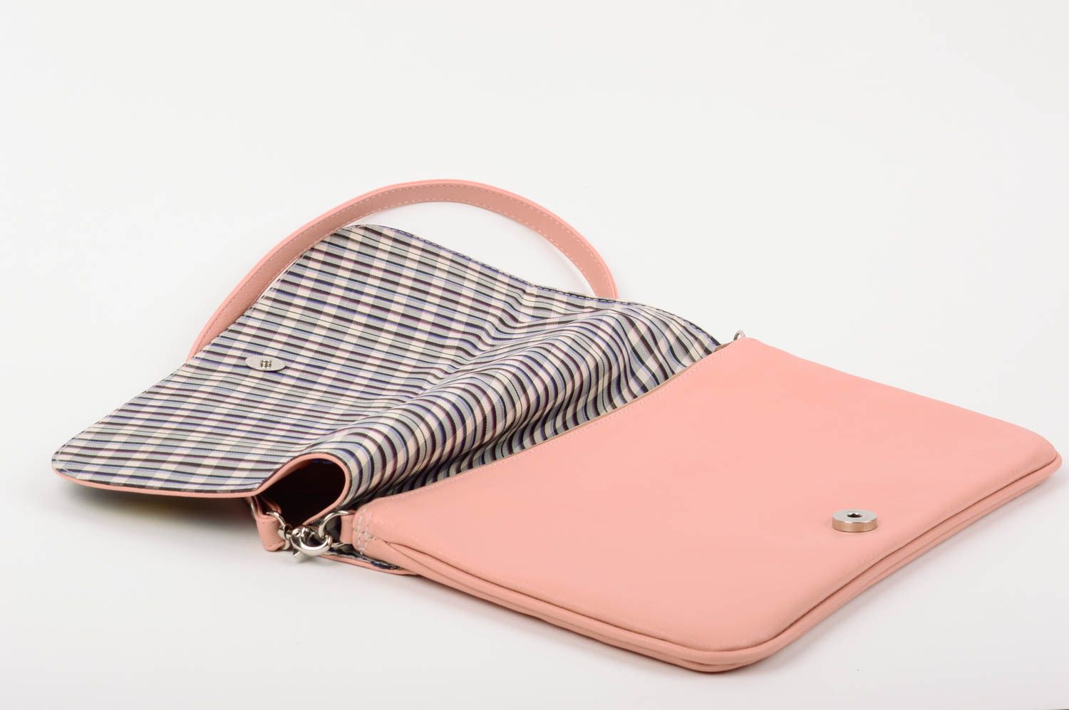 Handmade Clutch Tasche Accessoires für Frauen Tasche aus Kunstleder grell rosa foto 3