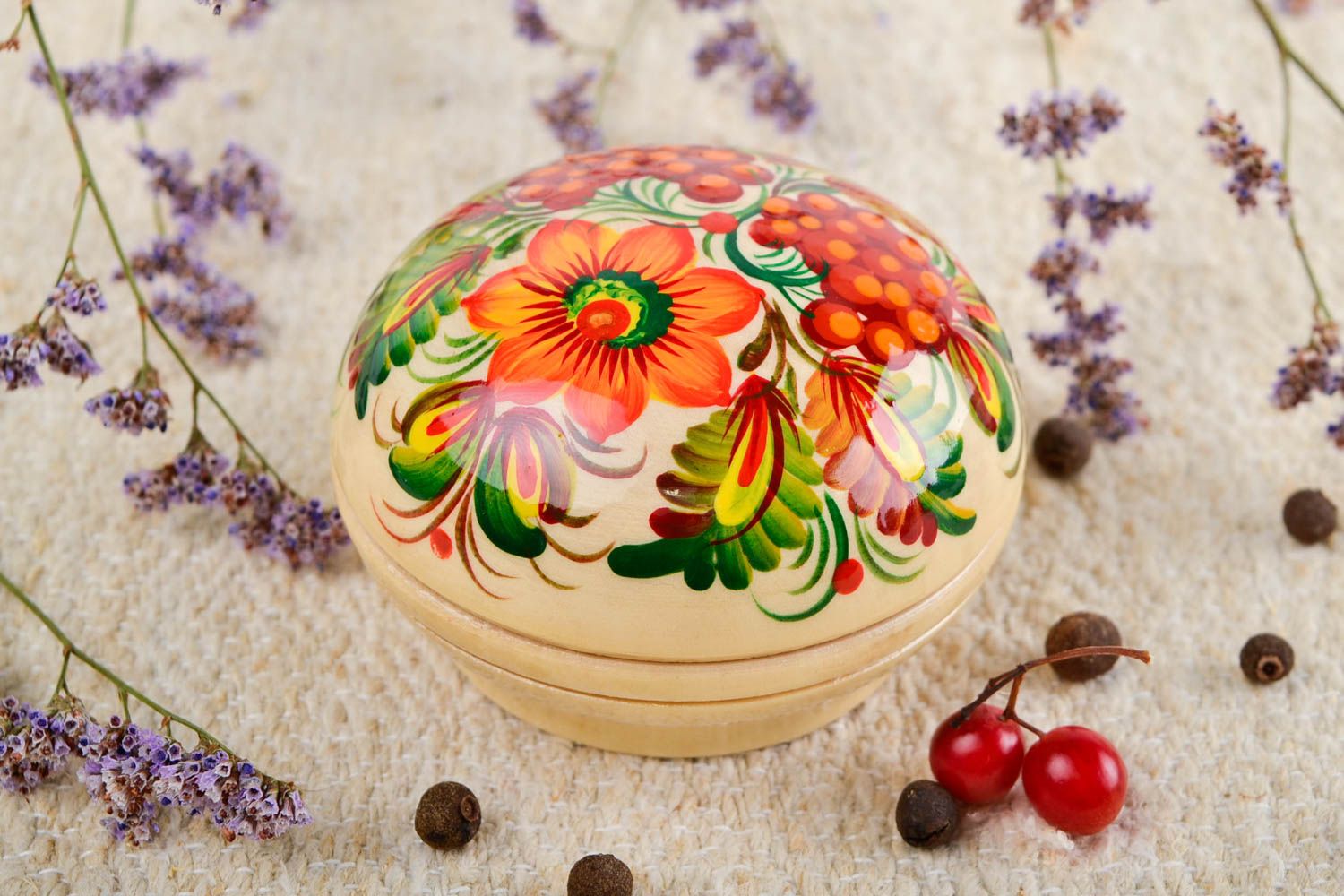 Handmade jewelry box made of wood painted box for jewelry decorative use only photo 5