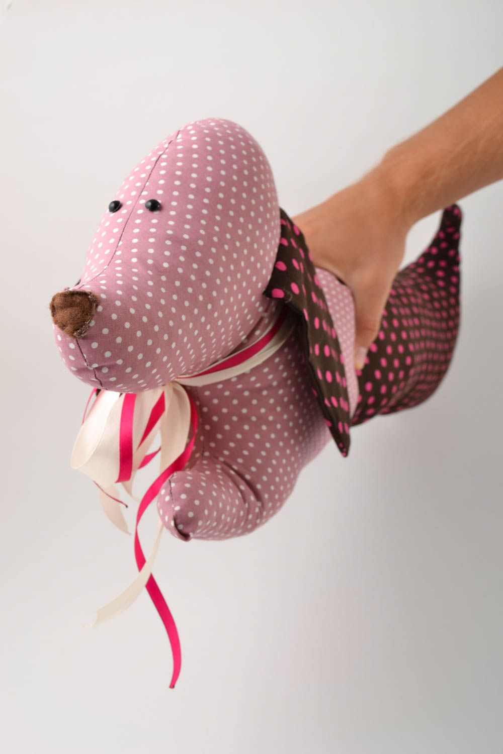 Deko Kissen handmade Geschenk für Kind Stofftier Hund Kissen Kuscheltier schön foto 4