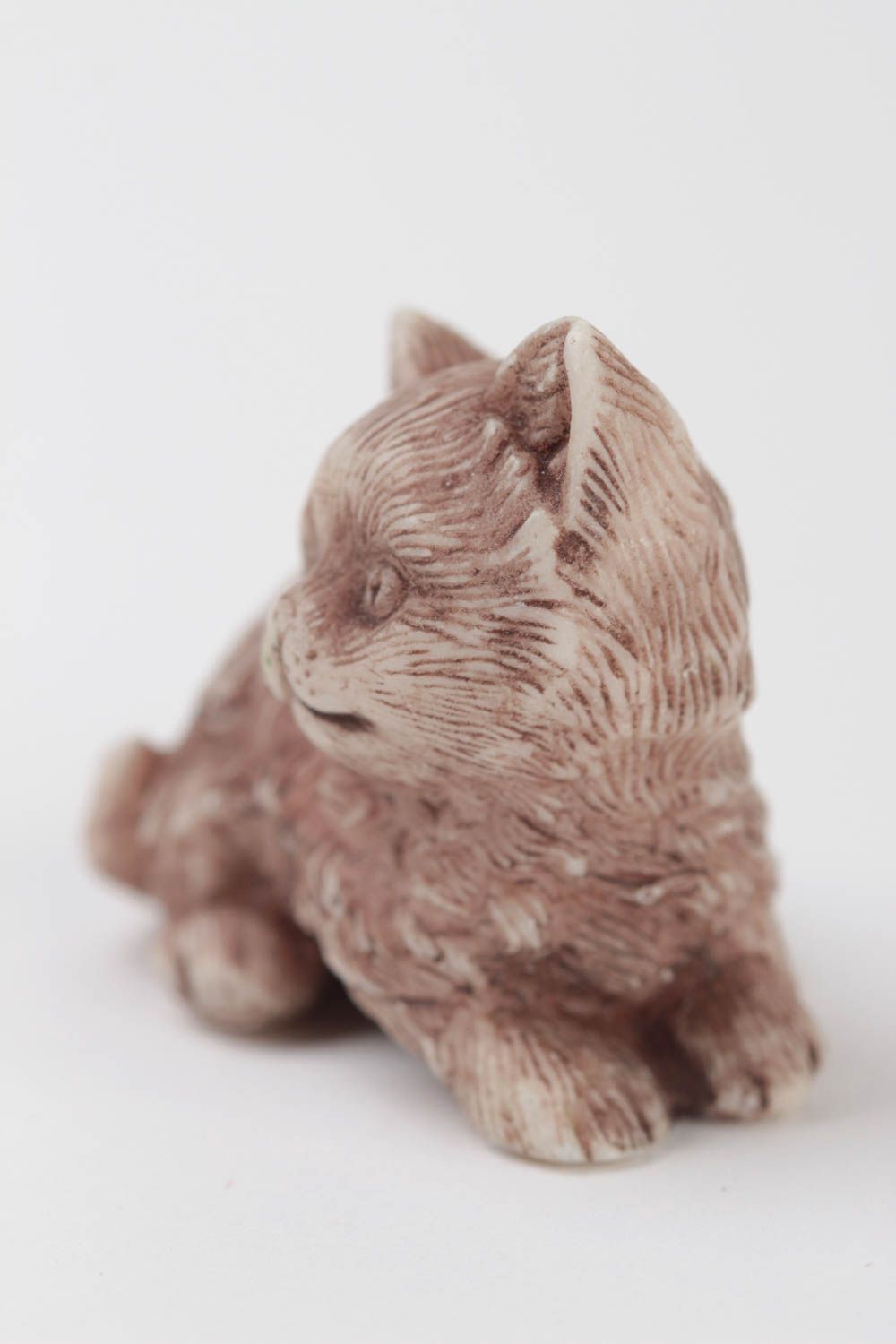 Handmade Katze Figur Dekoideen Wohnzimmer Figur zum Bemalen Dekoration Figur foto 4