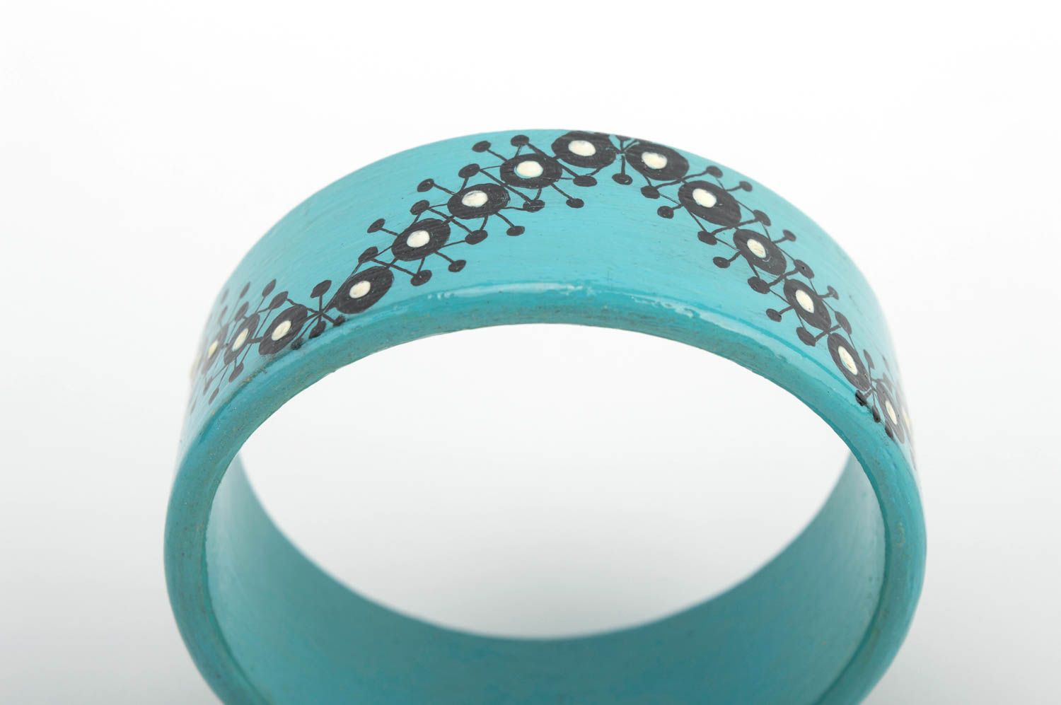 Holz Armband handgemachter Schmuck Damen Armband breit blau einzigartig schön foto 6
