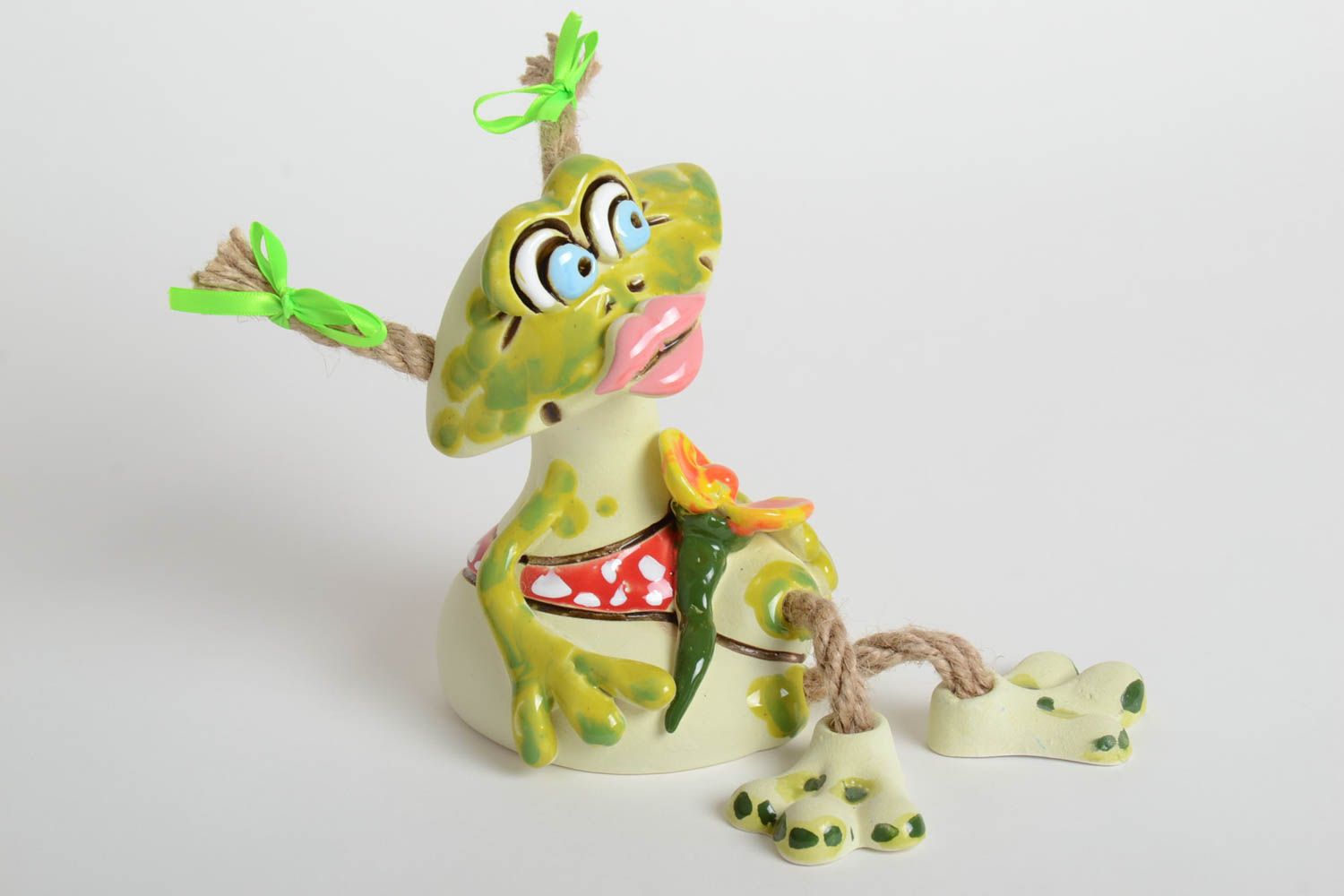 Handgemachte Keramik lustige Sparbüchse Geschenkidee für Kinder Spardose frosch foto 2