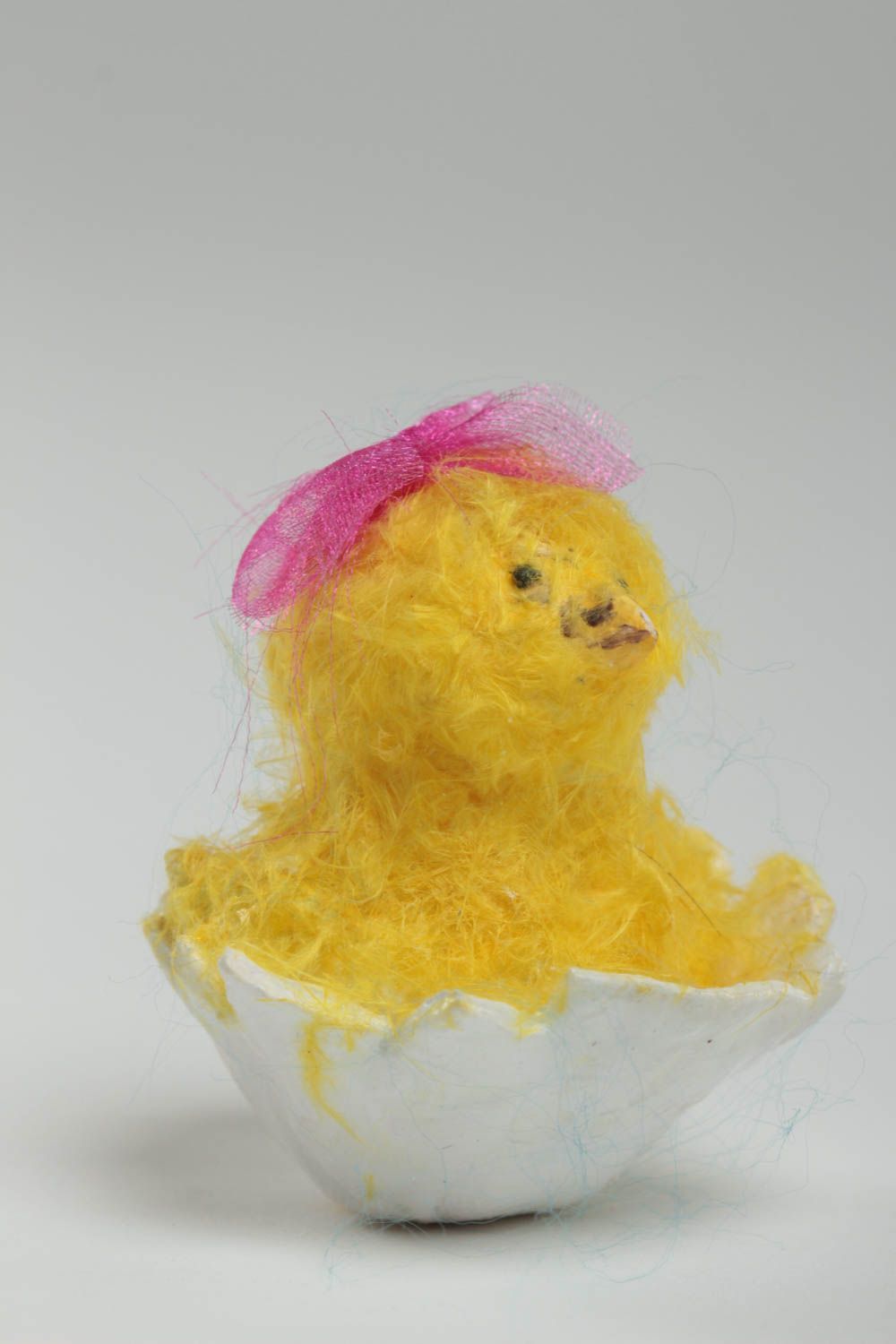 Figura hecha a mano de arcilla polímerica pollito amarillo regalo original foto 2