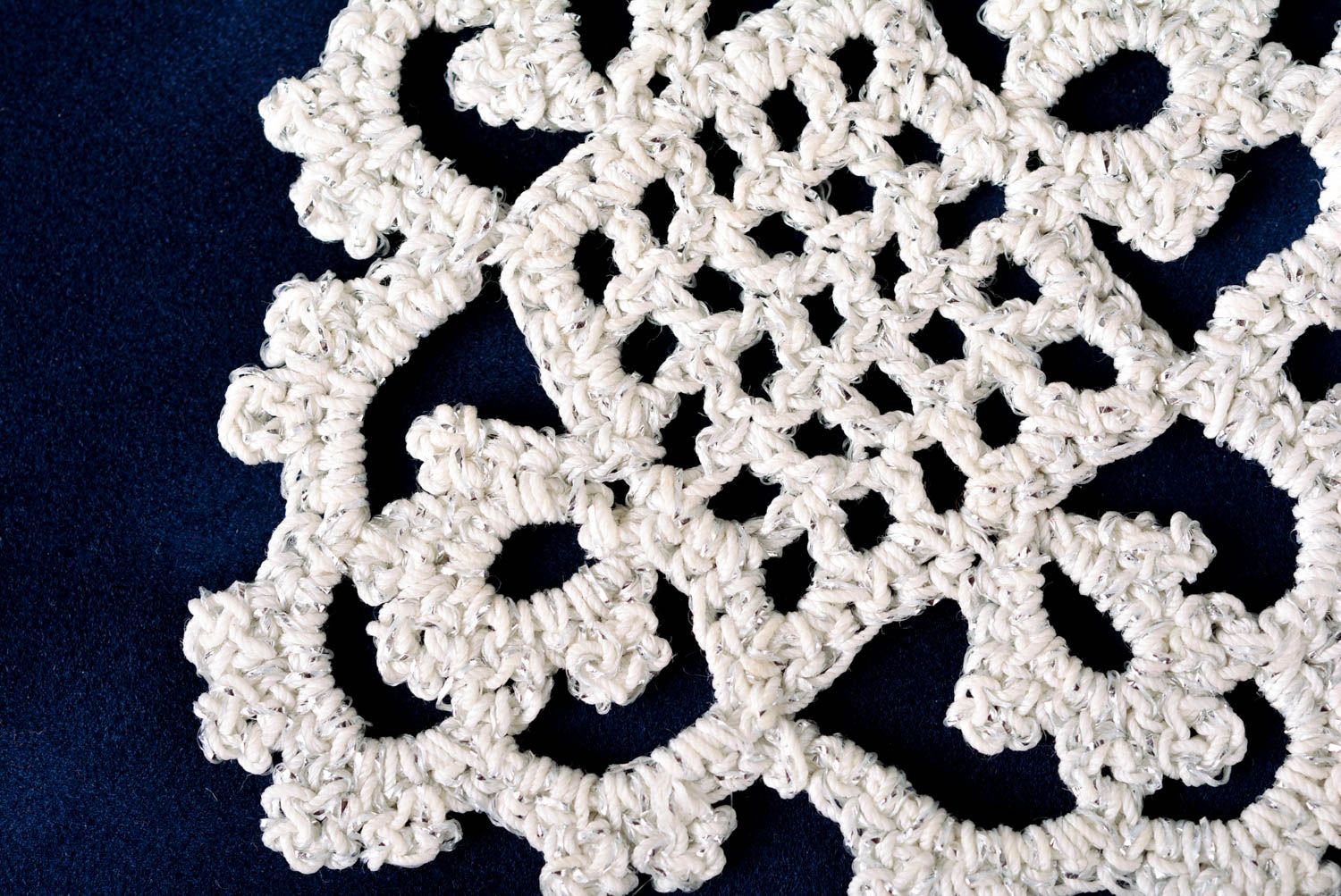 Suspension décorative faite main Déco maison tricot au crochet Idée cadeau photo 4