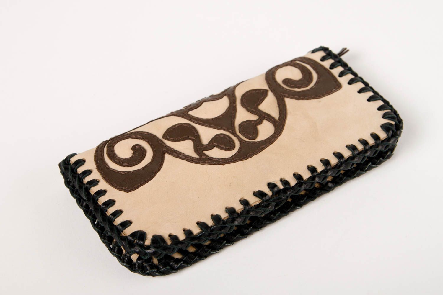 Accessoire für Frauen handmade Geldbörse aus Leder Portemonnaie Damen schön foto 3