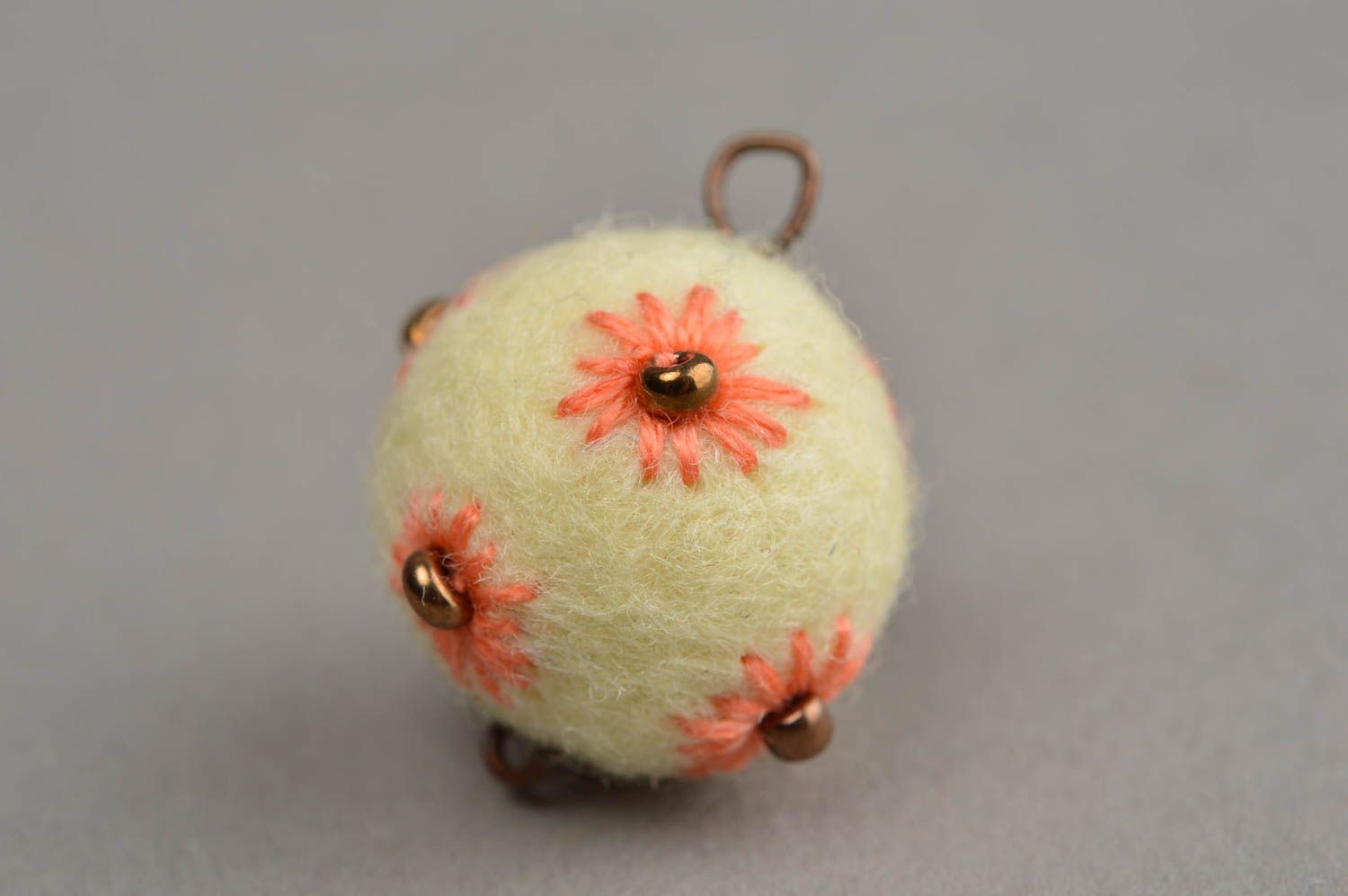 Beautiful handmade felted ball pendant fashion accessories gifts for her photo 4