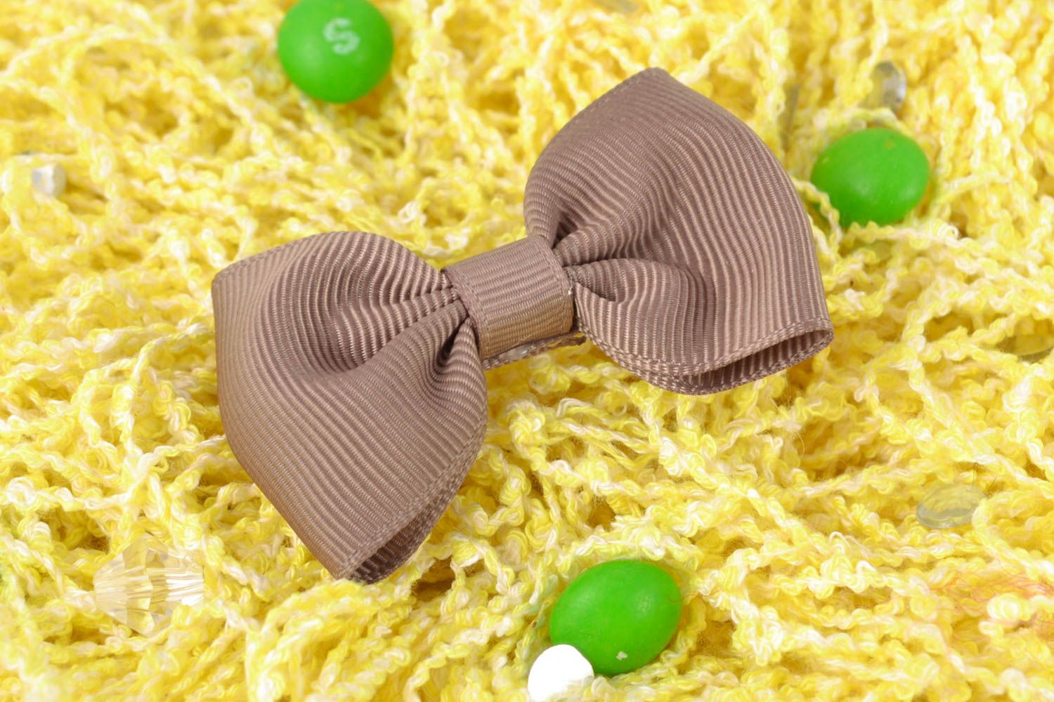 Hair clip with ribbon bow photo 1