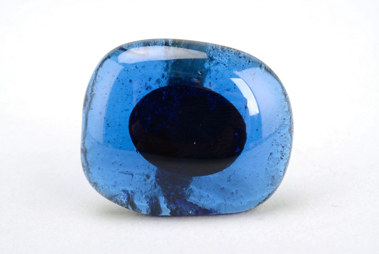 Ring made of fusing glass Eye of the Sea photo 2