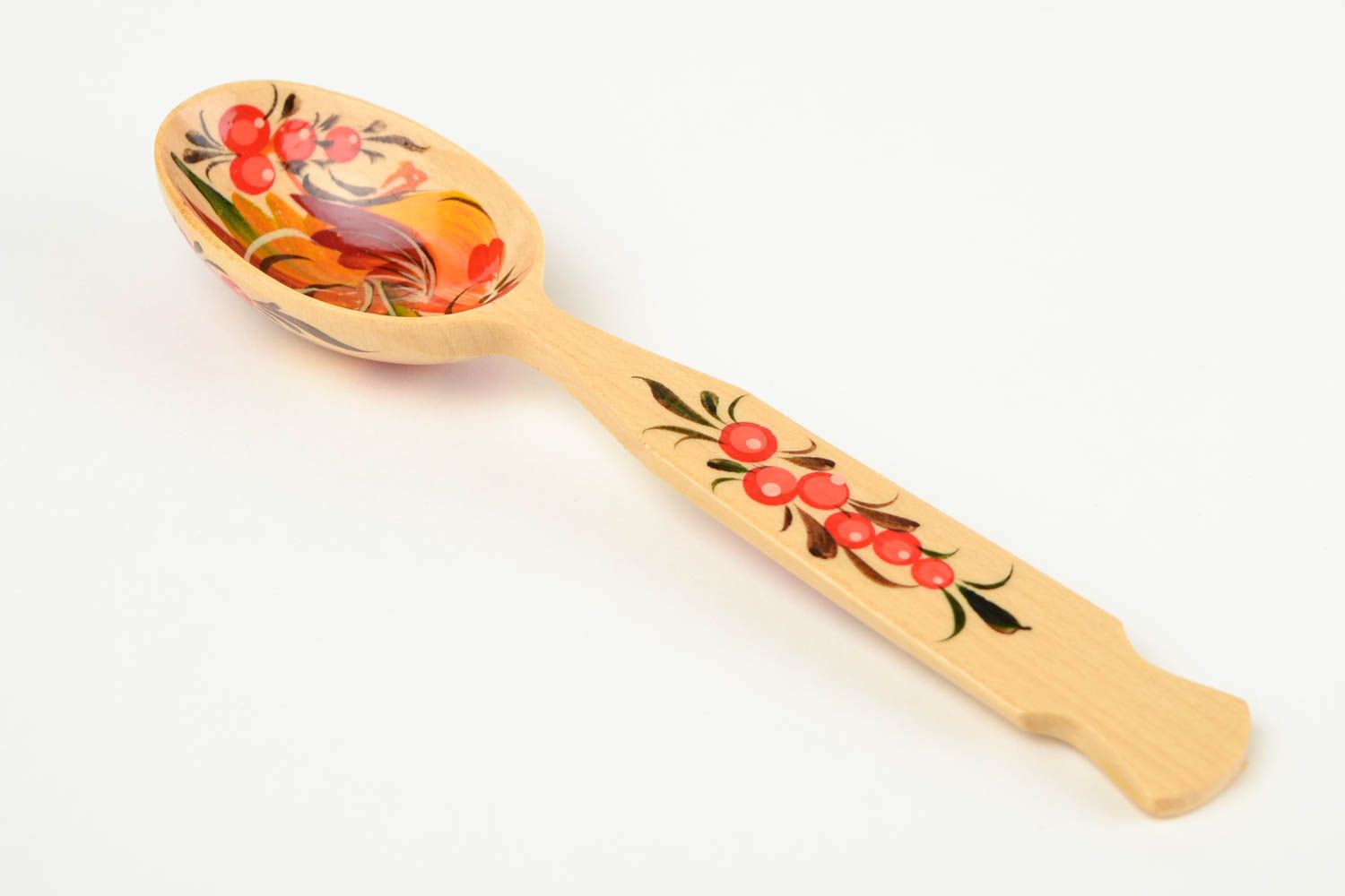 Cuchara de madera hecha a mano con ornamento regalo original utensilio de cocina foto 4