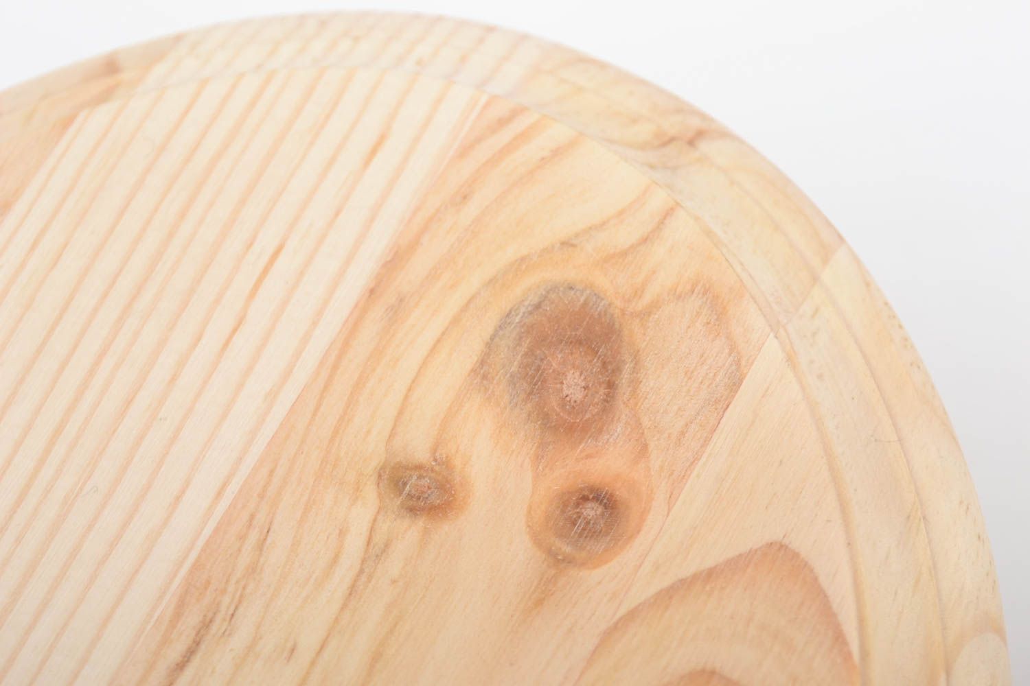 Plaque ovale en bois brut clair de pin faite main à décorer et peindre photo 2