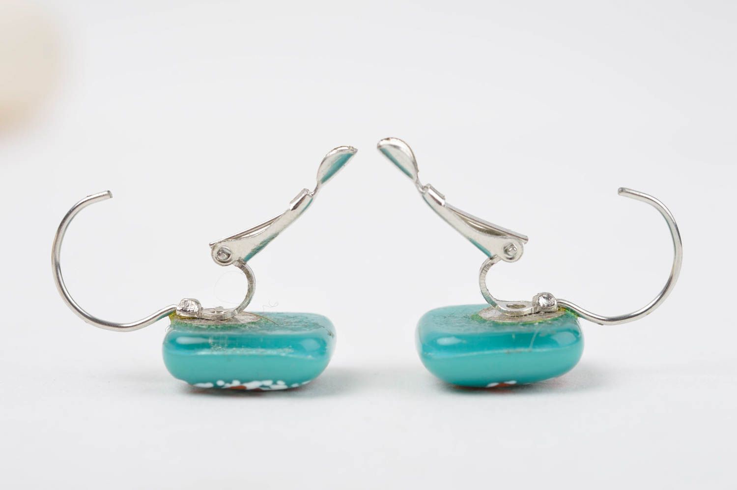 Elegant handmade glass earrings glass art artisan jewelry designs gift ideas photo 4