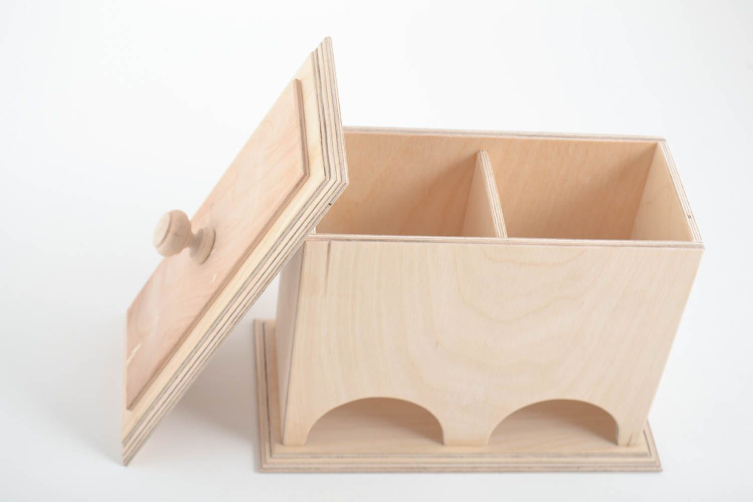 Beautiful handmade wooden blank box wooden tea bag box art materials gift ideas photo 2