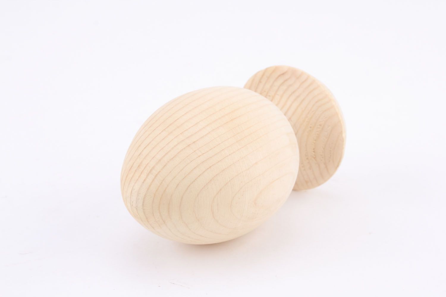 Wooden craft blank egg for painting photo 2