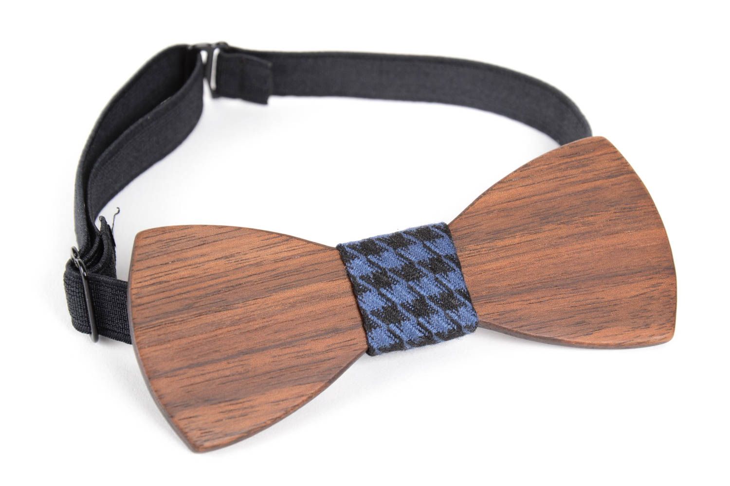Holz Accessoire handmade Fliege Krawatte Herren Fliege Geschenk für Mann blau foto 2