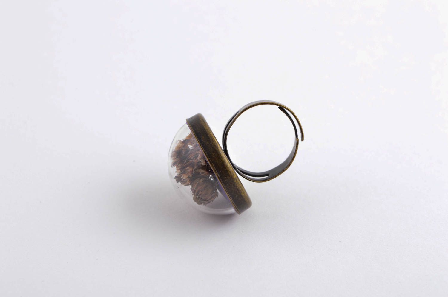Anello da donna fatto a mano anello di metallo bello accessori originali
 foto 3