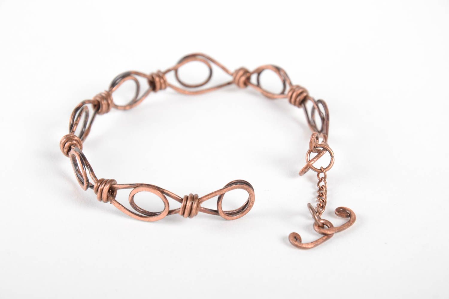 Bracelet en cuivre Bijou fait main fantaisie design original Cadeau pour femme photo 4
