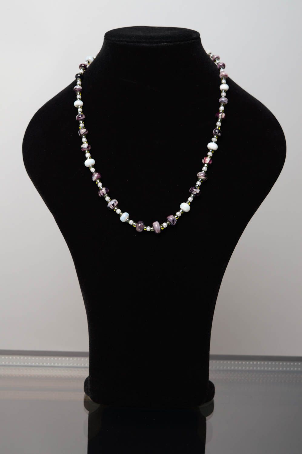 Long lampwork bead necklace photo 2