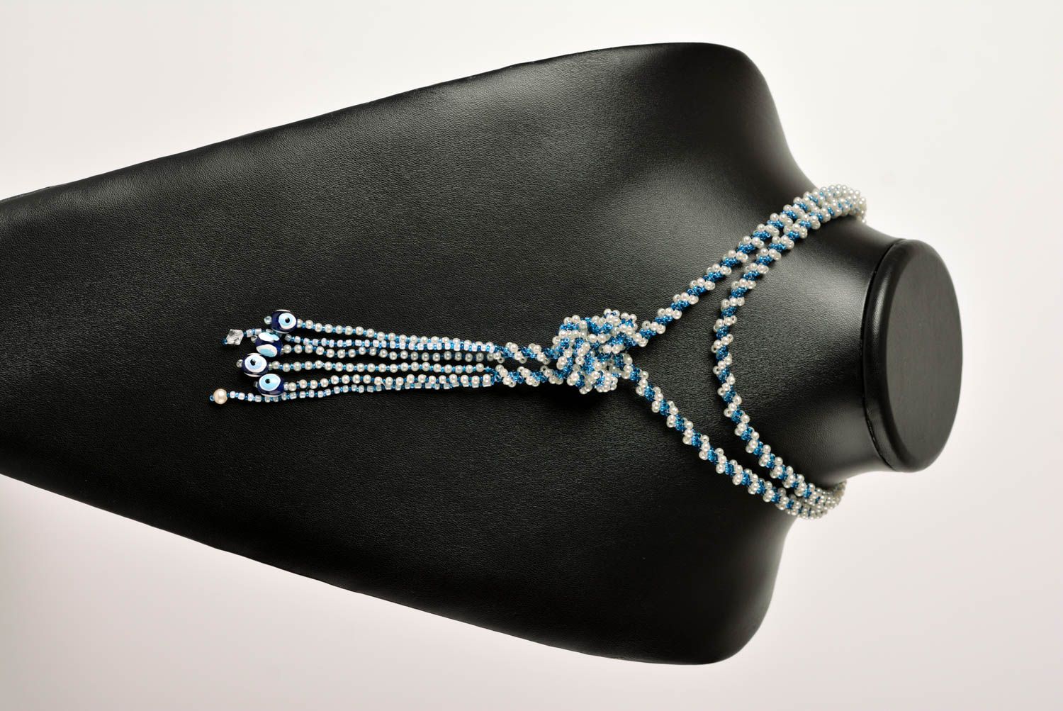 Collier perles de rocaille Bijou fait main lariat ceinture Accessoire femme photo 2