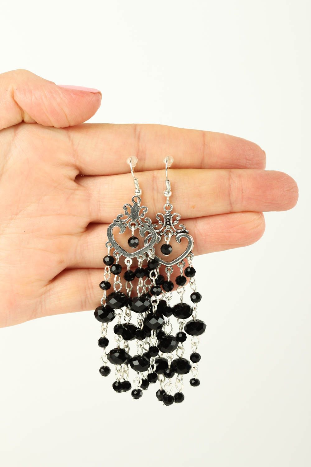 Handmade crystal earrings fashion earrings unusual jewelry stylish accessories photo 5