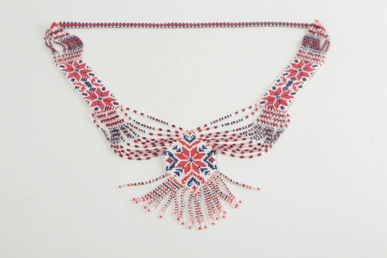 Beaded necklace handmade accessory beaded gerdan designer fashion jewelry photo 5