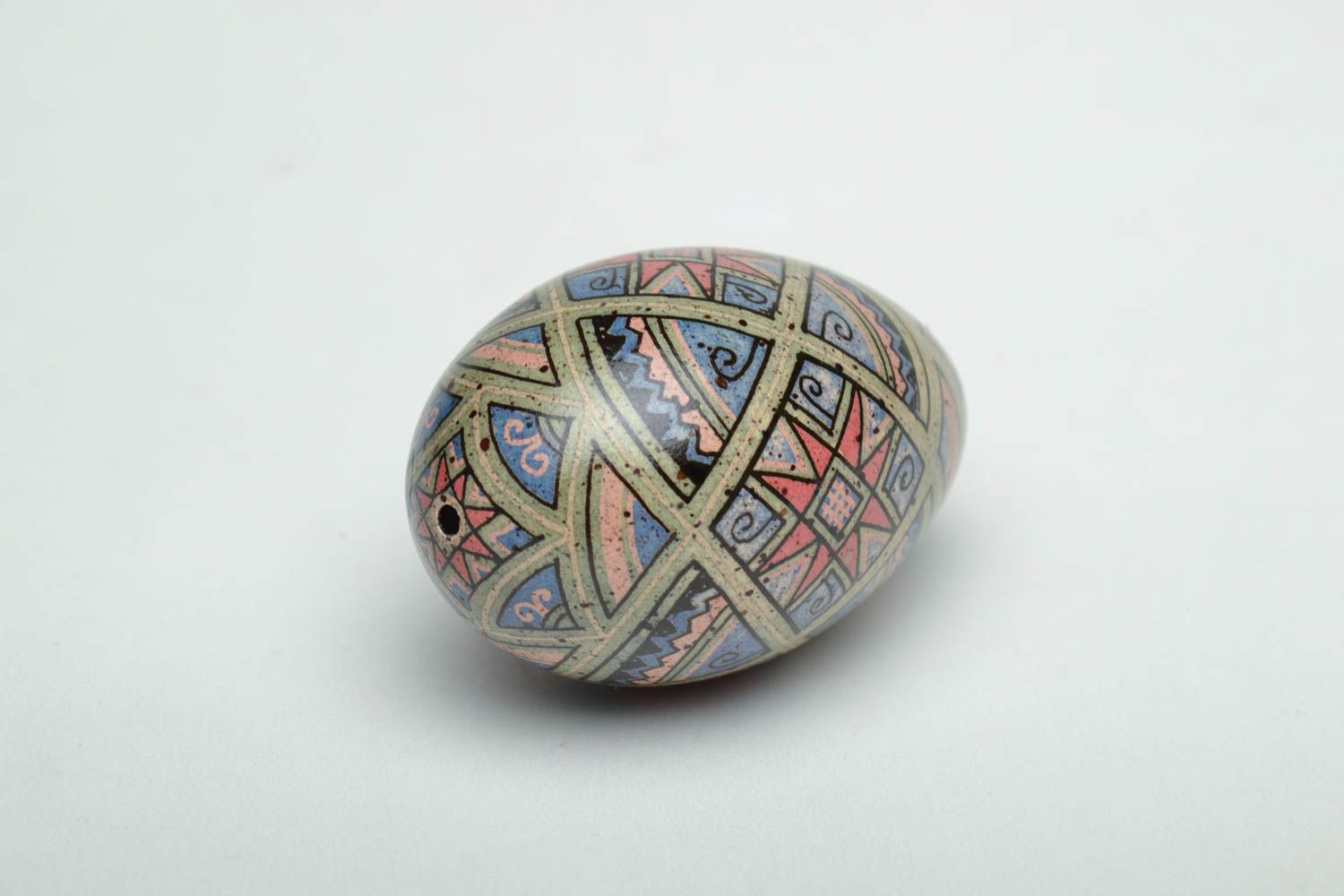 Handmade decorative egg with beautiful painting photo 3