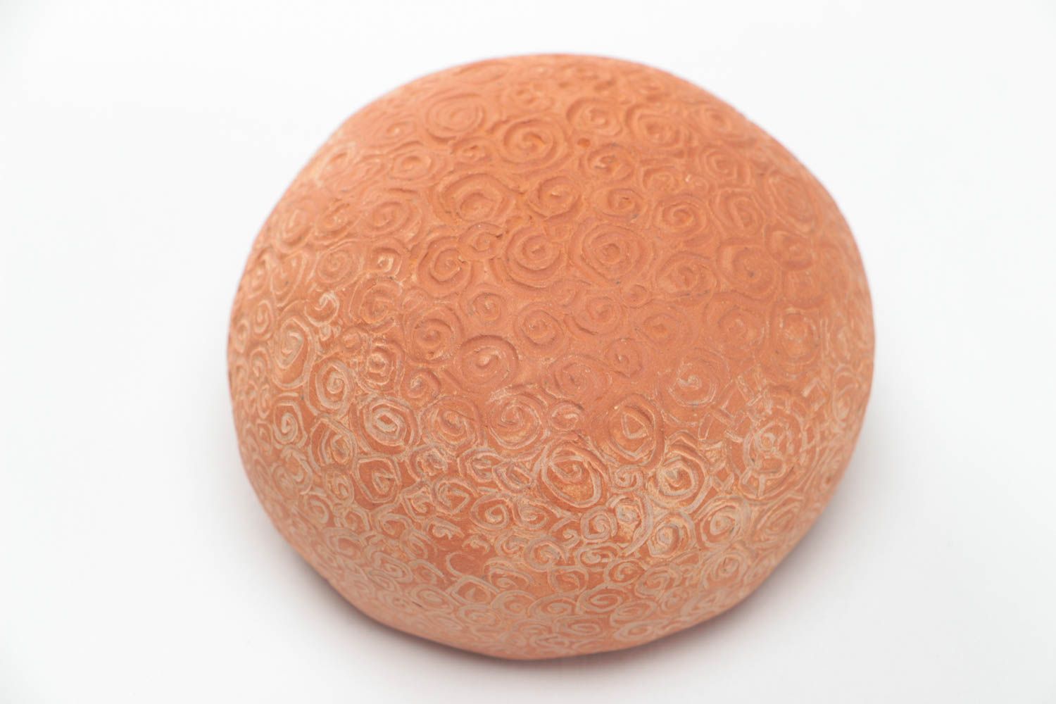 Große Keramik Salzdose in Braun in Form vom Napf schön mit Muster von Handarbeit foto 4