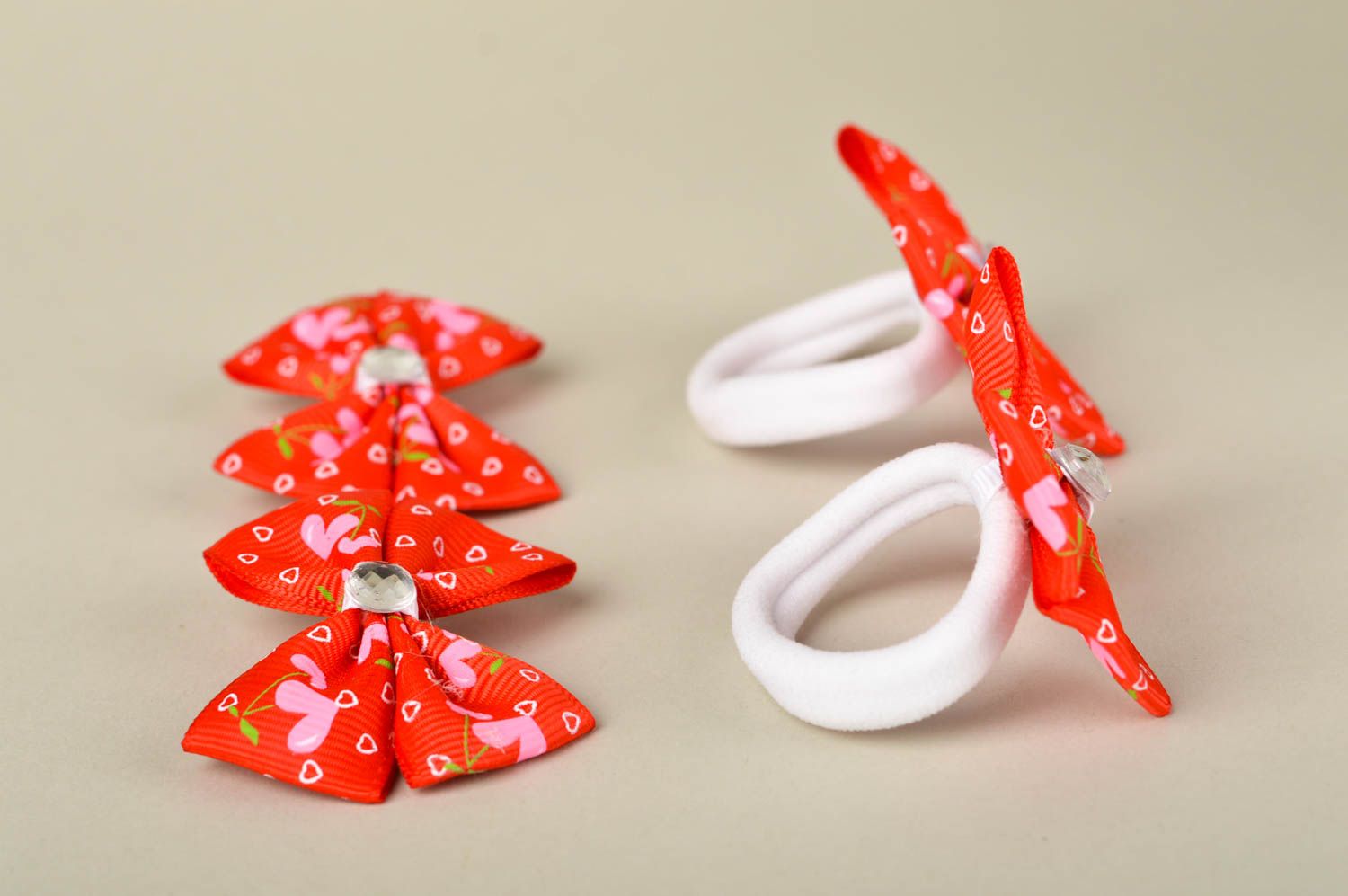 Handmade accessories ribbon barrette ribbon bow hair clips bow hair clip  photo 4