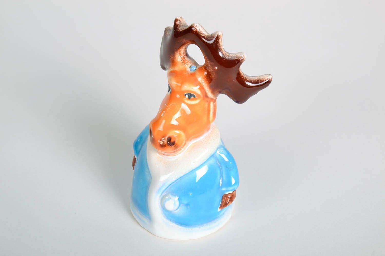 Campanilla cerámica en forma de ciervo foto 4