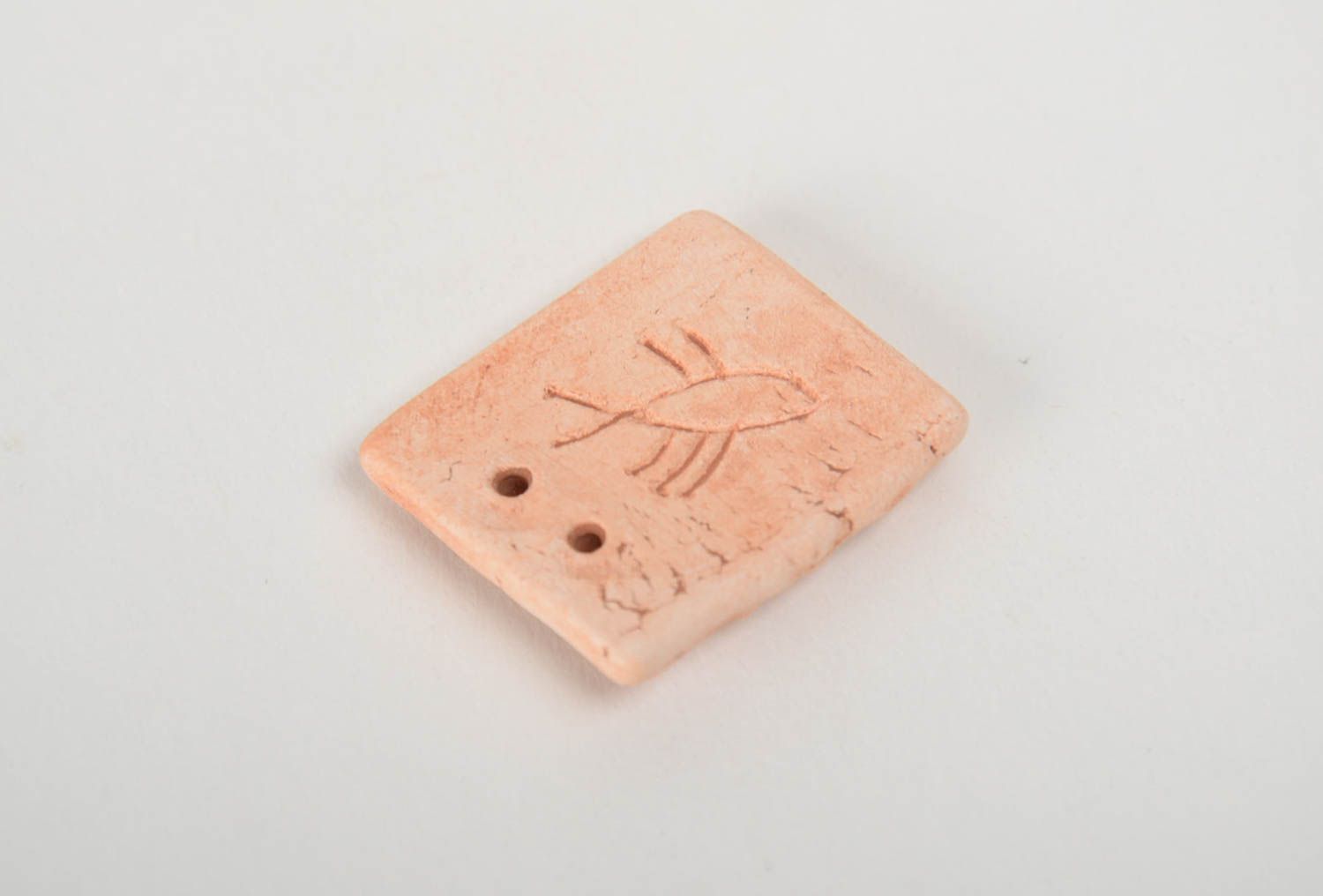 Handmade square designer clay blank for DIY pendant making  photo 3