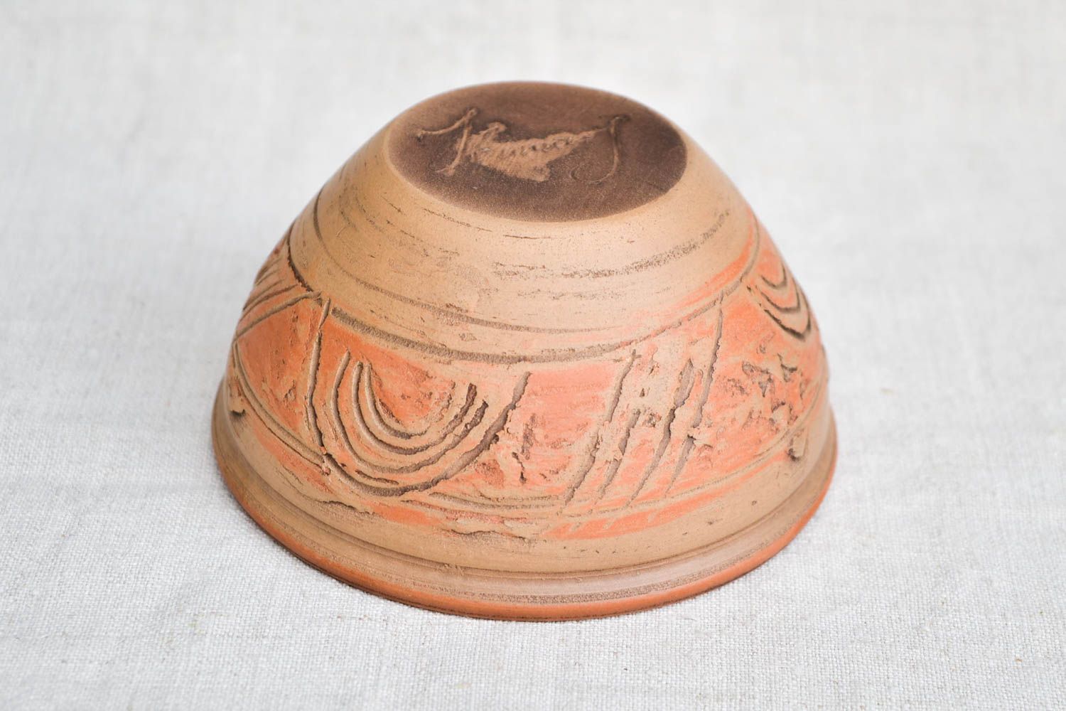 Handmade Keramik Schüssel für Suppe Ton Geschirr Küchen Zubehör gemustert foto 5