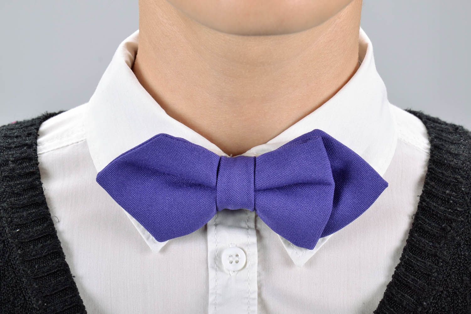 Pajarita corbata azul foto 5
