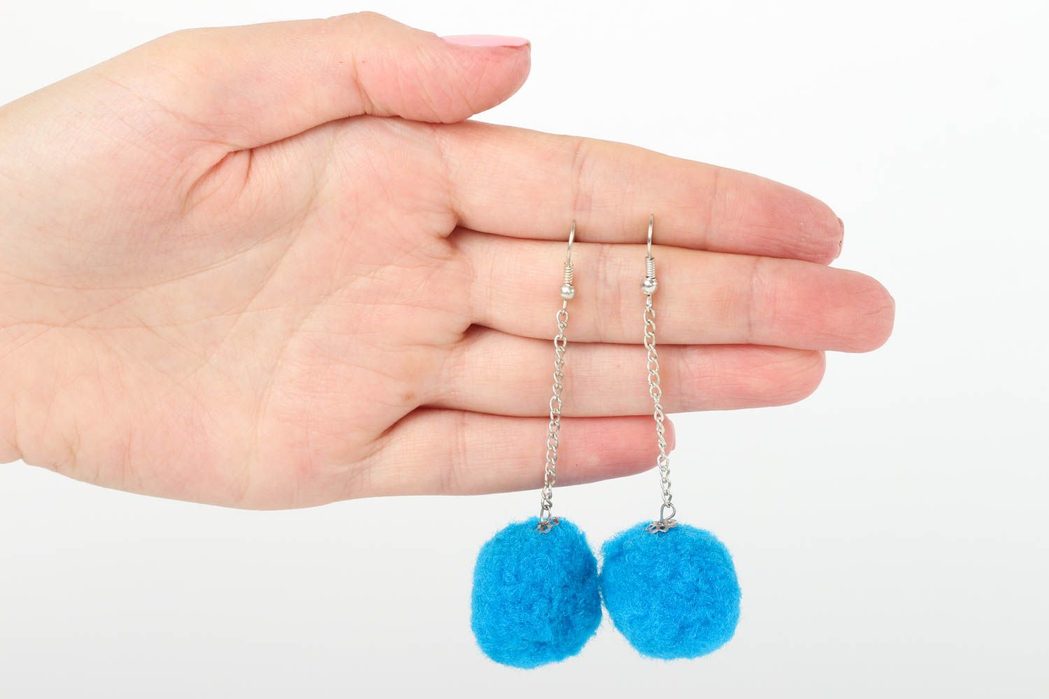 Handmade earrings designer earrings woolen earrings wool felting earrings photo 5