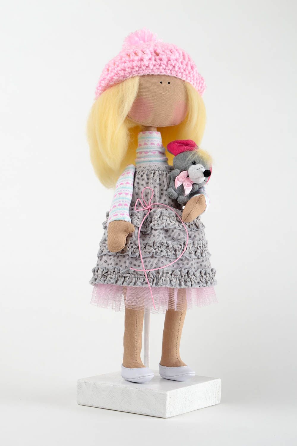 Juguete artesanal de trapo muñeca de peluche regalo original para niña foto 1
