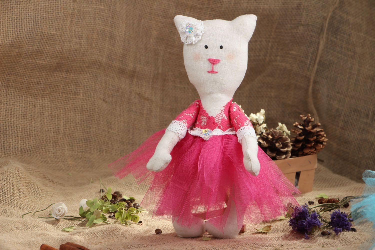 Soft toy Cat in Skirt photo 5