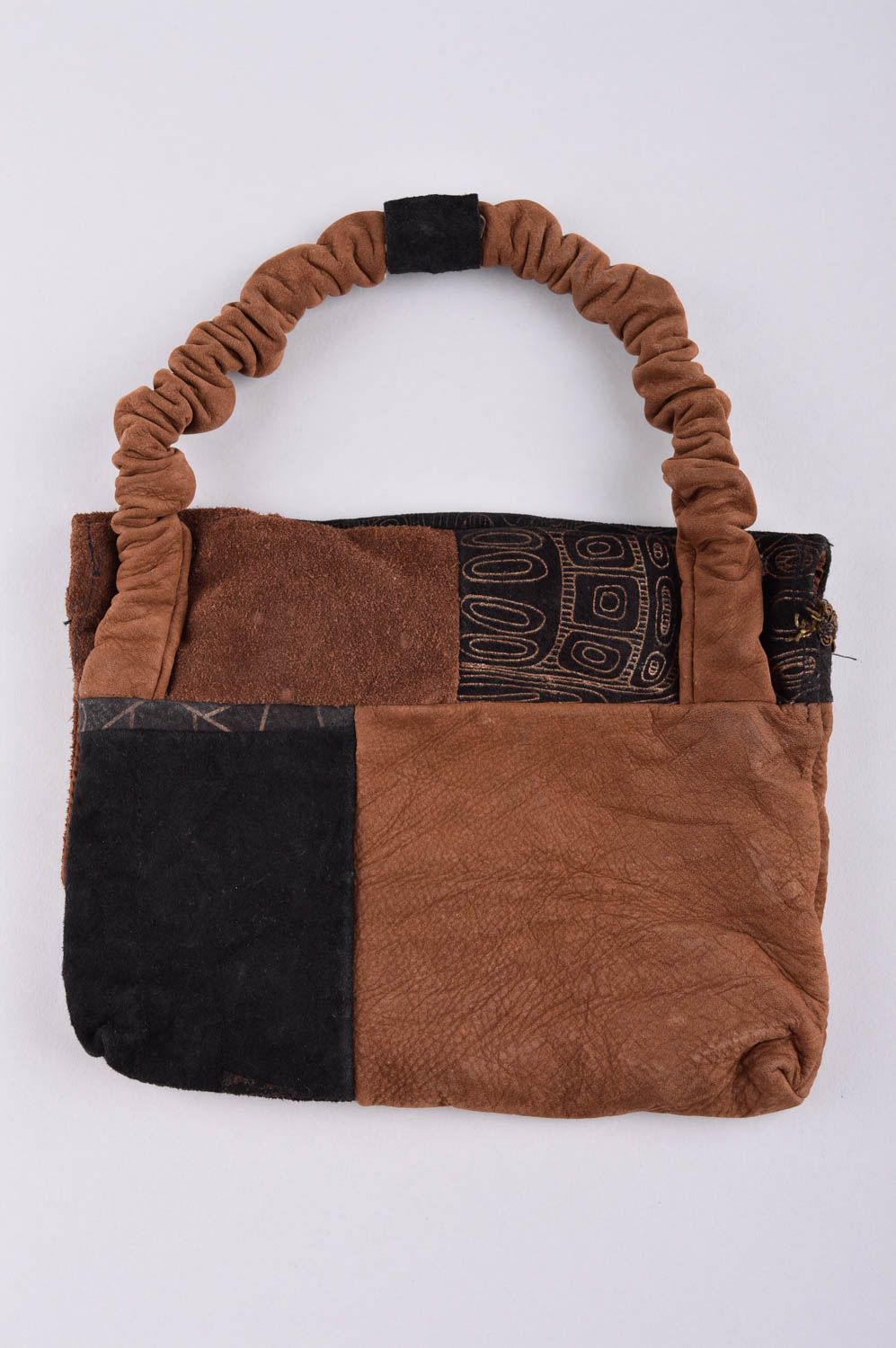 Handmade leather purse handbag made of genuine leather present for women photo 3