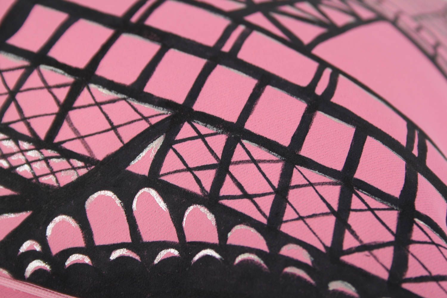 Декоративная наволочка handmade розовая необычный подарок текстильный декор фото 4