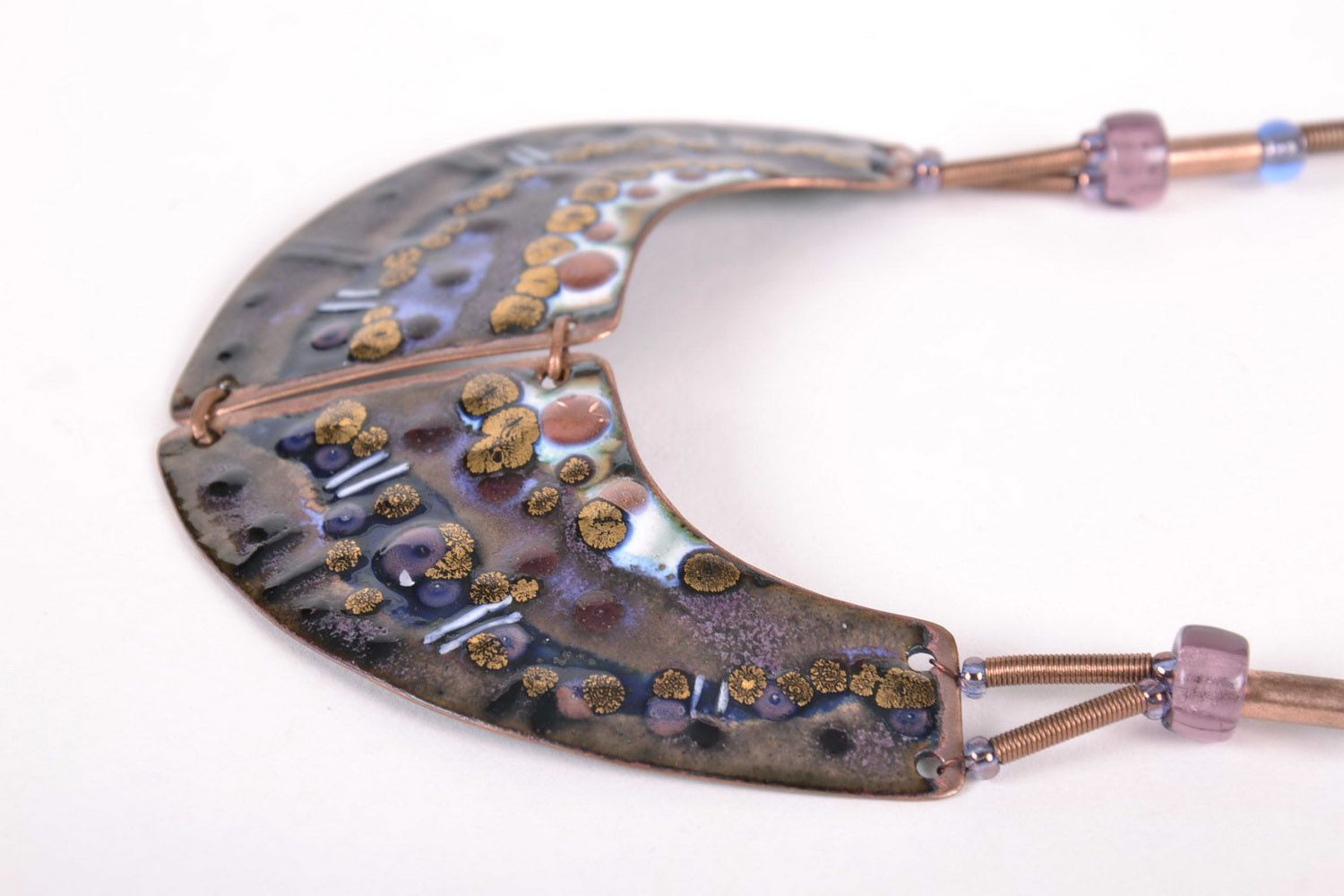Copper necklace Fiolet photo 1