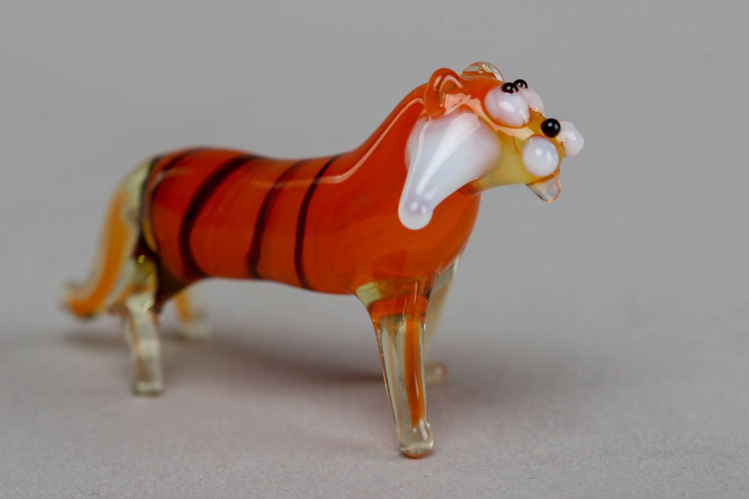 Lampwork Figurine Tiger aus Glas handmade foto 1