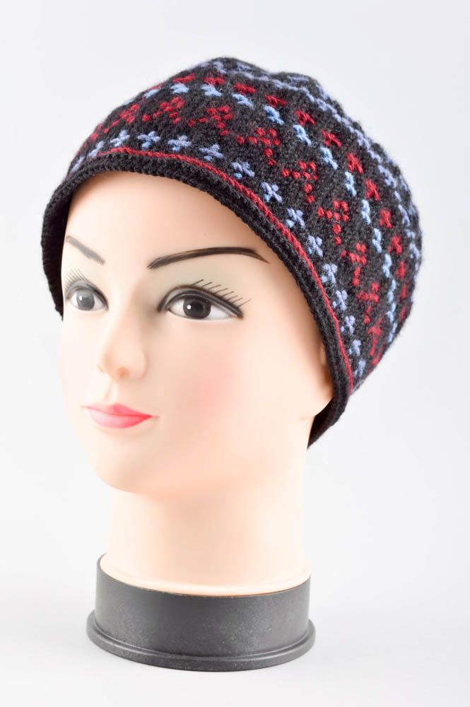 Beautiful handmade crochet hat warm winter hat head accessories for girls photo 2